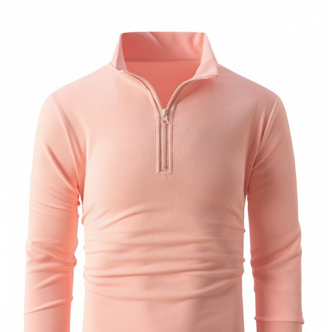 Herren Sportliches Langarmshirt mit halben Reißverschluss Echoarchiv