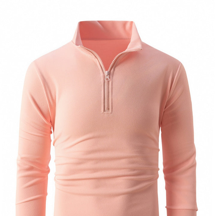 Herren Sportliches Langarmshirt mit halben Reißverschluss Echoarchiv