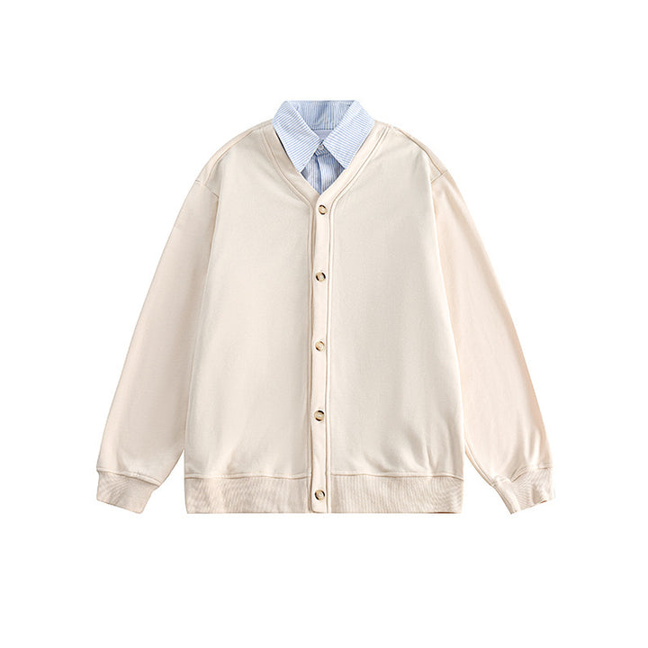 Herren Strickcardigan im Oversize‑Sweat‑Stil mit V‑Ausschnitt und Knopfleiste Echo Archiv