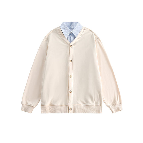 Herren Strickcardigan im Oversize‑Sweat‑Stil mit V‑Ausschnitt und Knopfleiste Echo Archiv