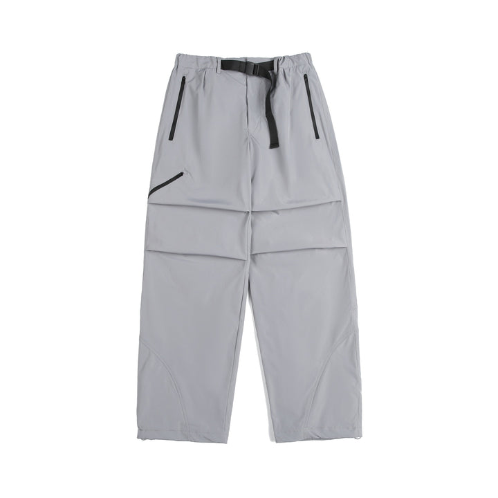 Unisex Technische Cargo-Caprihose mit elastischem Bund, integriertem Gurt und wasserdichten Reißverschlüssen Echoarchiv