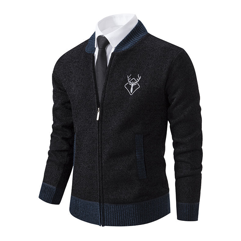 Herren sportive Strickjacke mit Reißverschluss und stilvollem Detail Echoarchiv