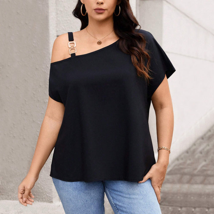 Damen asymmetrisches Oberteil mit modischem Schulterdesign Echo Archiv