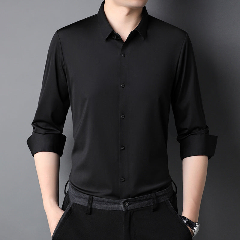 Herren elegantes Langarmhemd aus atmungsaktivem Material Echoarchiv