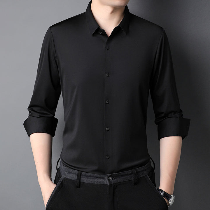 Herren elegantes Langarmhemd aus atmungsaktivem Material Echoarchiv