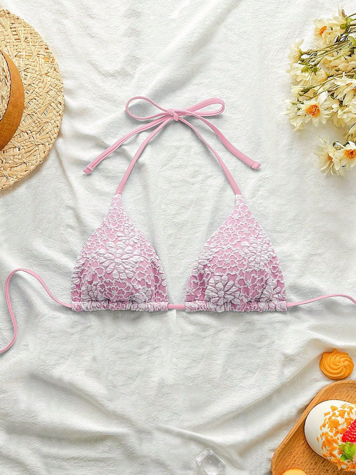 Damen Bikiniunterteil mit floralen Spitzenapplikationen Echo Archiv