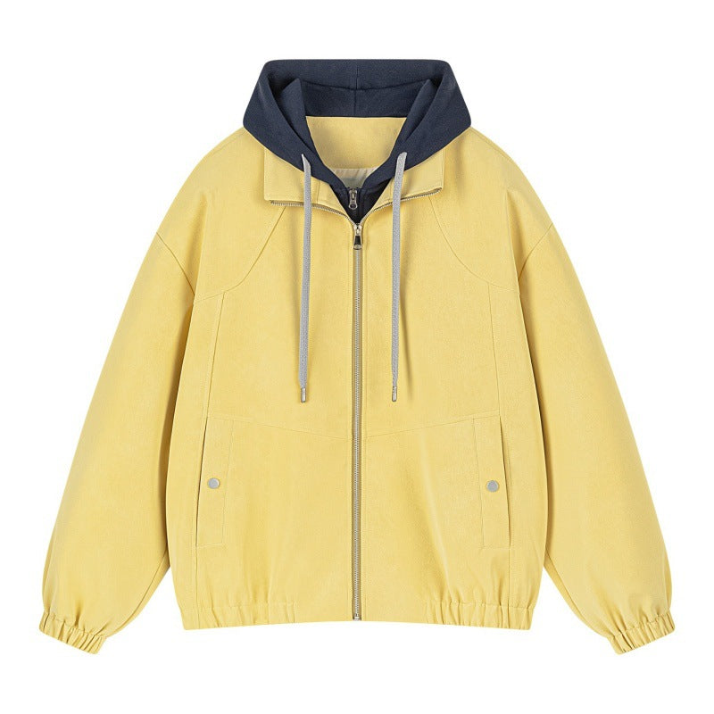 Herren Lagenlook Bomberjacke mit integrierter Kapuze, elastischem Saum & Druckknopf‑Taschen Echoarchiv