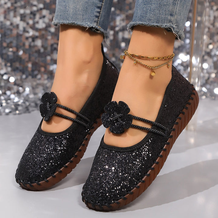 Damen nan flache Mokassin-Ballerina mit Paisley-Laserprint elastischem Kordelverschluss handgenähter Rahmennaht und flexibler profilter Laufsohle Echo Archiv
