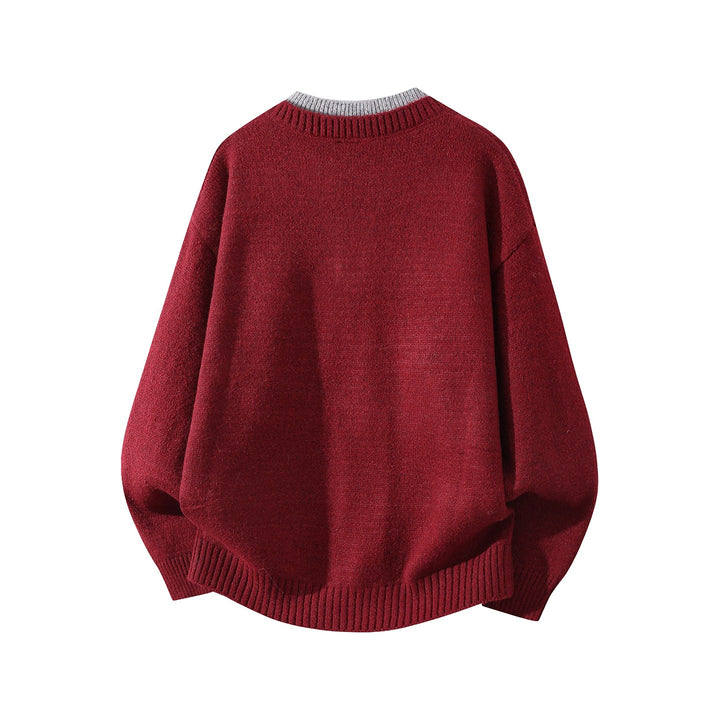 Damen Oversize-Strickpullover mit Henley‑Halbknopfkragen und geripptem Saum Echoarchiv