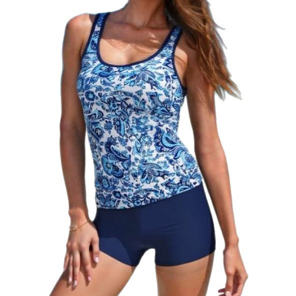 Damen Hochwertiger Sport-Badeanzug mit floralem Muster Echo Archiv
