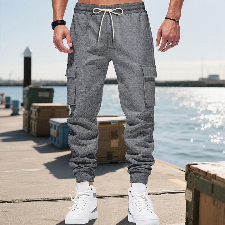 Herren Cargo-Jogginghose mit elastischem Bund und funktionalen Taschen Echoarchiv
