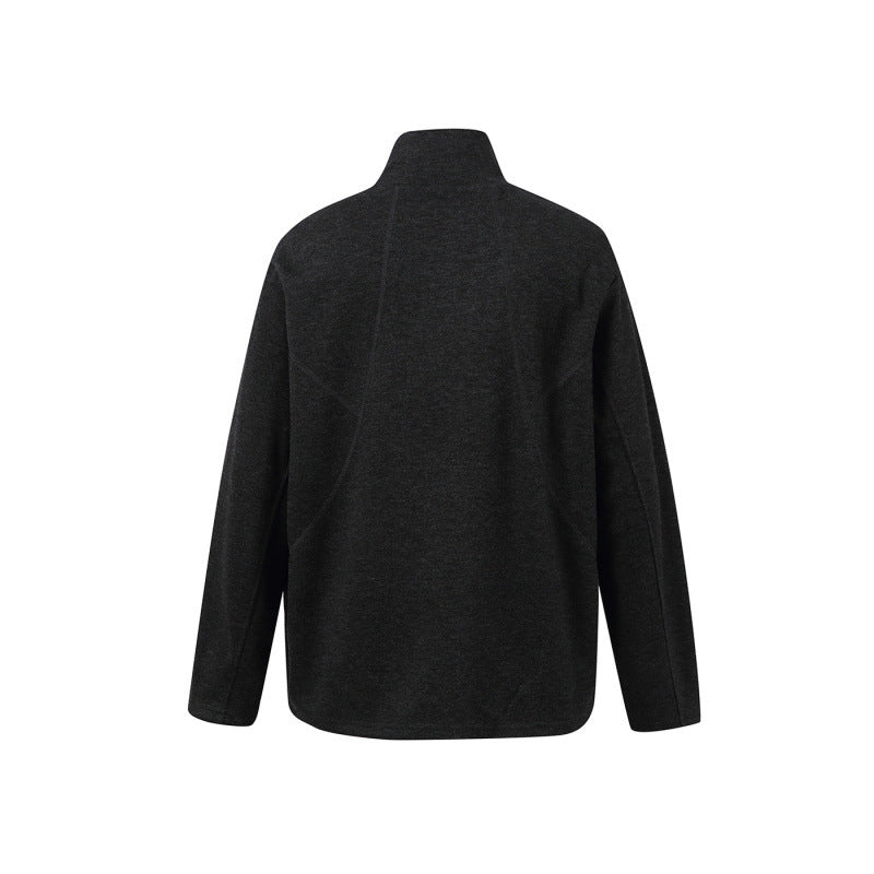 Unisex Boxy-Feinstrickpullover mit kurzem Polokragen und geradem Saum Echo Archiv