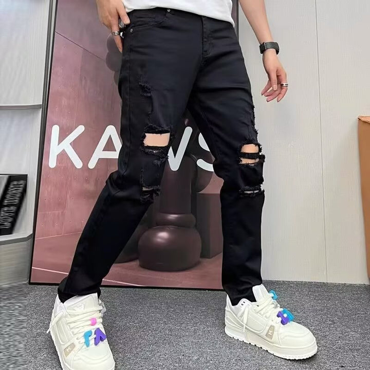 Herren Modische Destroyed Jeans Echoarchiv