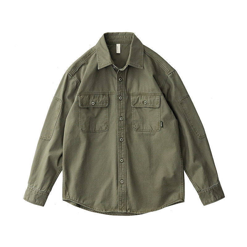 Herren modische Utility-Hemdjacke mit praktischen Brusttaschen Echoarchiv