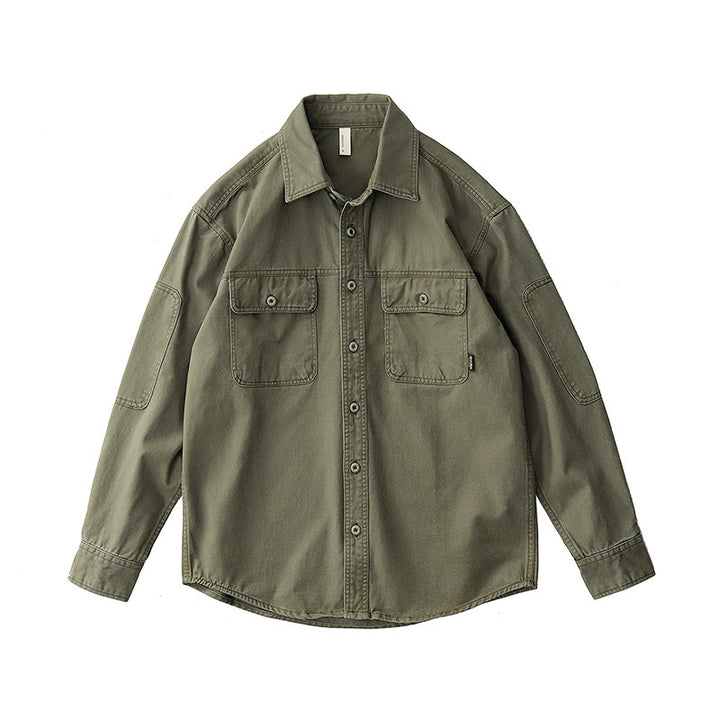 Herren modische Utility-Hemdjacke mit praktischen Brusttaschen Echoarchiv