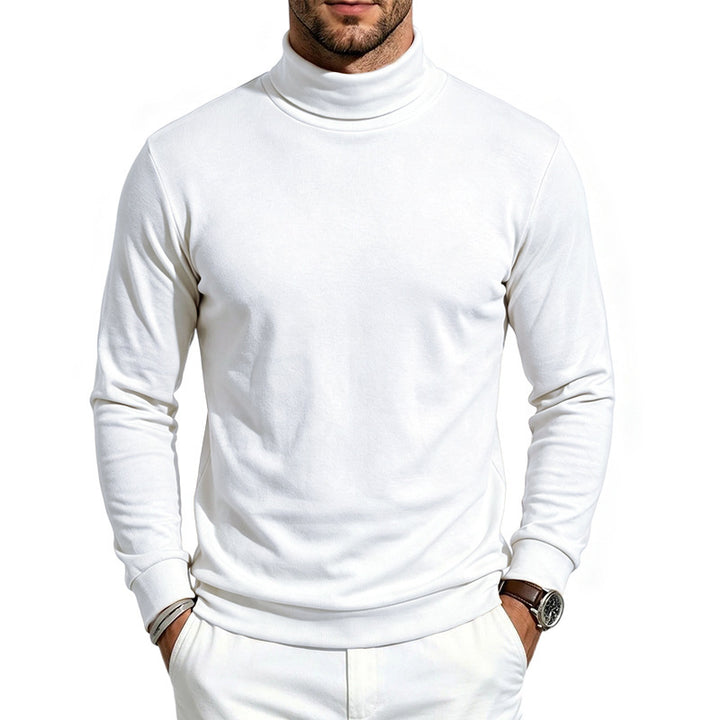 Herren schmal geschnittener Feinstrick-Rollkragenpullover Echoarchiv