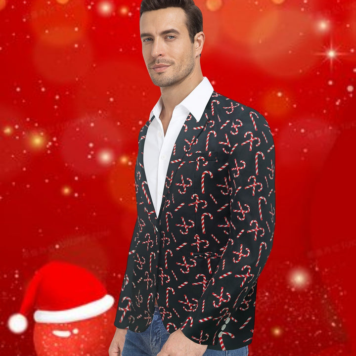 Herren festlicher Blazer mit Schleifen- und Zuckerstangenmuster Echoarchiv
