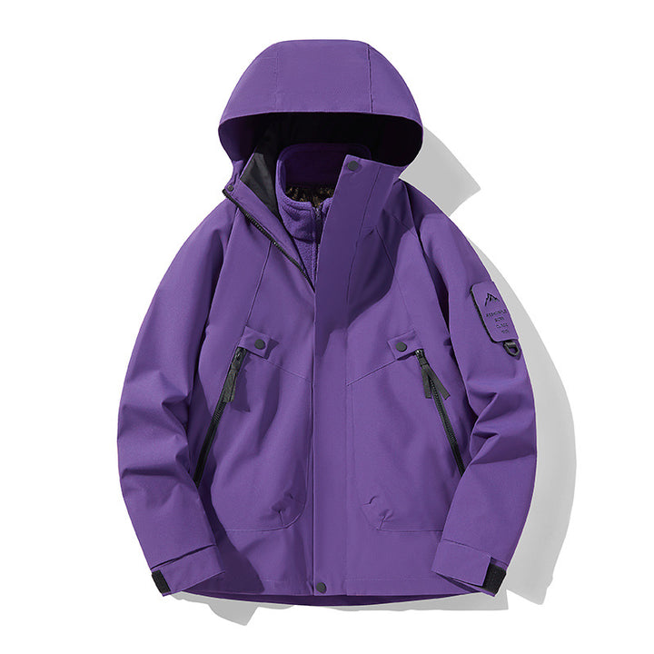 Unisex Wasserdichte, atmungsaktive Hardshell-Outdoorjacke mit Kapuze Echoarchiv