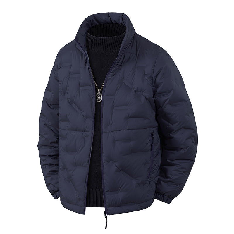 Herren Leichte gesteppte Thermojacke mit Stehkragen und Reißverschlusstaschen Echoarchiv