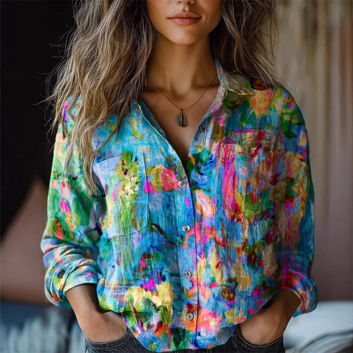 Damen Modische Bluse mit Paisleymuster Echoarchiv