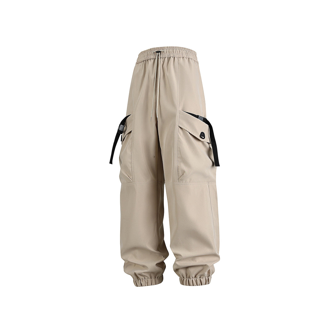 Unisex Weite Technical-Cargo-Jogginghose mit verstellbarem Tunnelzug, großen Klapptaschen und elastischem Knöchelabschluss Echo Archiv