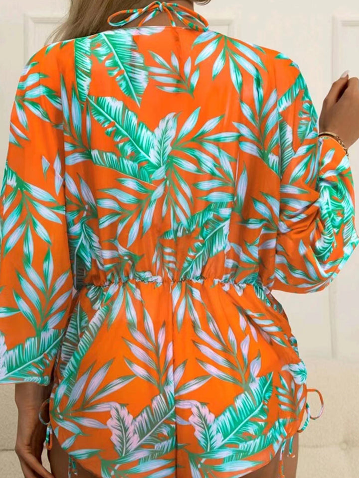 Damen Strandoutfit im Set mit kombiniertem Bikini und lässiger Kaftan Echo Archiv