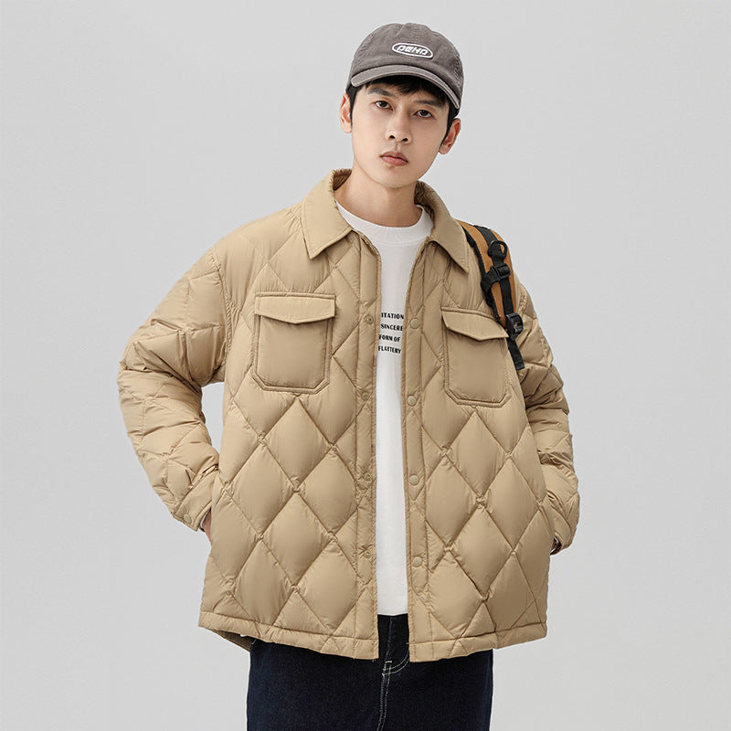 Herren Modische Steppjacke mit Taschen Echoarchiv