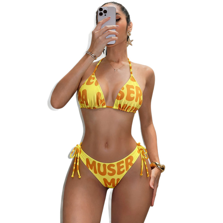 Damen Triangel-Bikini mit seitlicher Raffung Echo Archiv