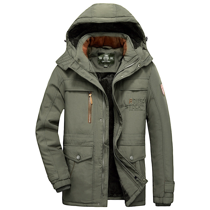 Herren  isolierte Kapuzen-Technik-Feldparka mit fleecegefüttertem Innenraum und Mehrfach-Taschen-NutzungsEcho Archiv