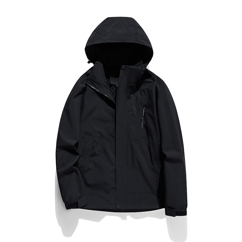 Damen zweilagige Softshell‑Outdoorjacke mit abnehmbarem Fleece‑Innenlayer und Kapuze Echoarchiv