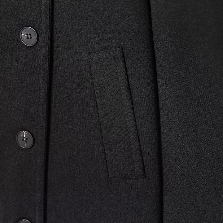 Damen Kurzer Oversized-Mantel im Boxy-Schnitt mit hohem Stehkragen Echoarchiv
