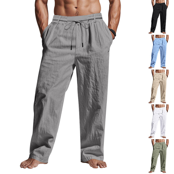 Herren leichte, atmungsaktive Strandhose mit elastischem Bund und seitlichen Taschen Echoarchiv
