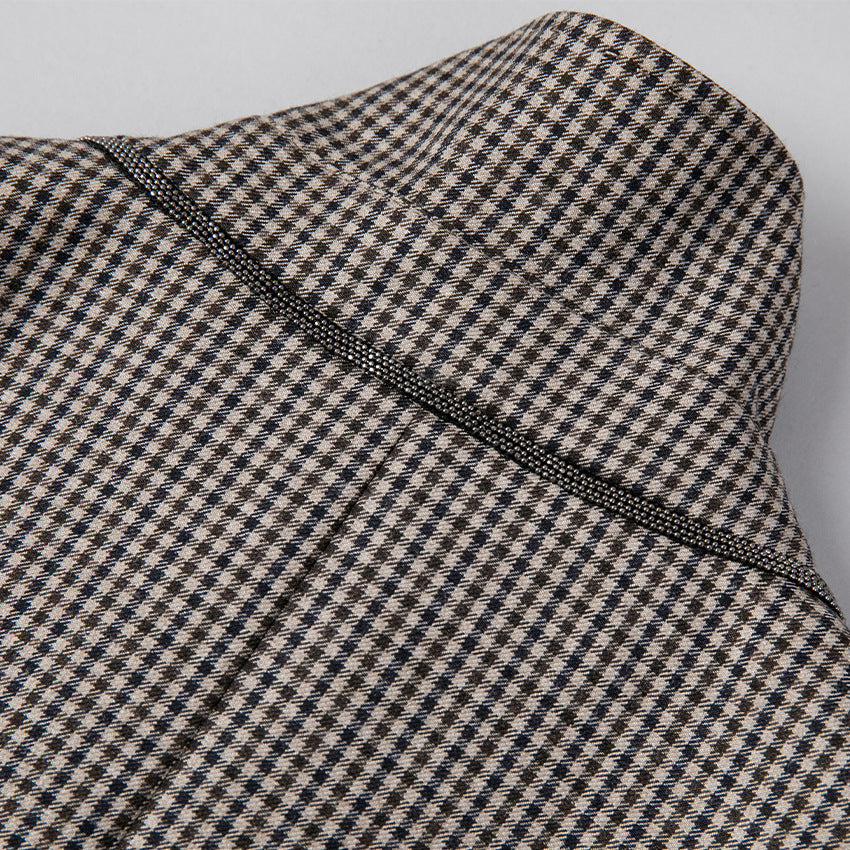 Damen Oversized Hahnentritt-Blazer mit Reverskragen und legerer Silhouette Echoarchiv