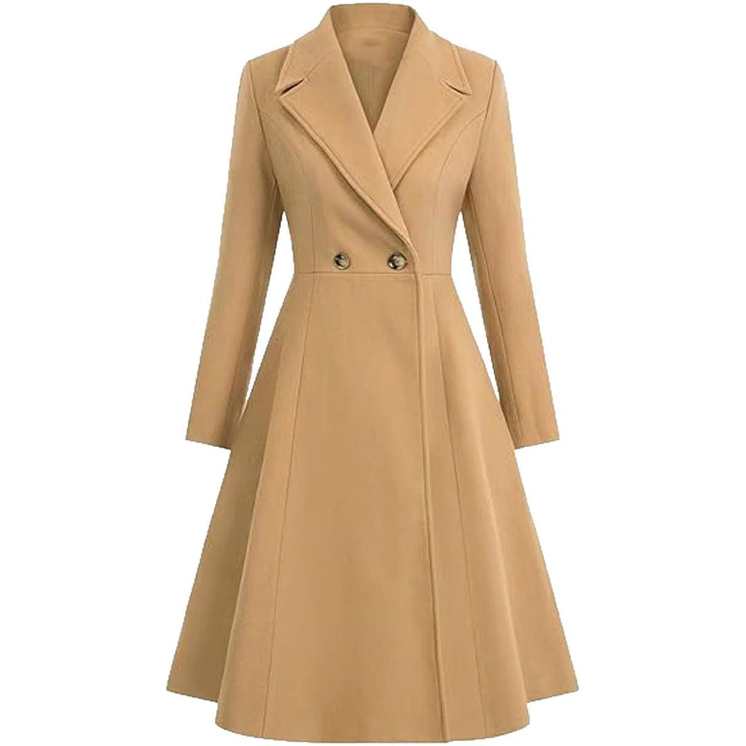 Damen Eleganter Oversize-Mantel mit doppelter Knopfreihe – Montévia