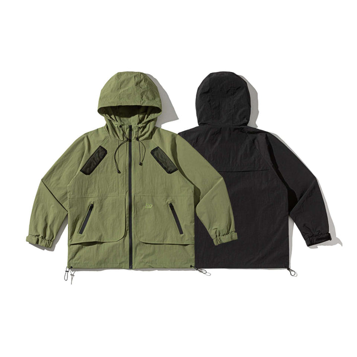 Unisex Technischer Parka mit Kapuze, Mesh‑Lüftungen und verstellbarem Saum Echoarchiv