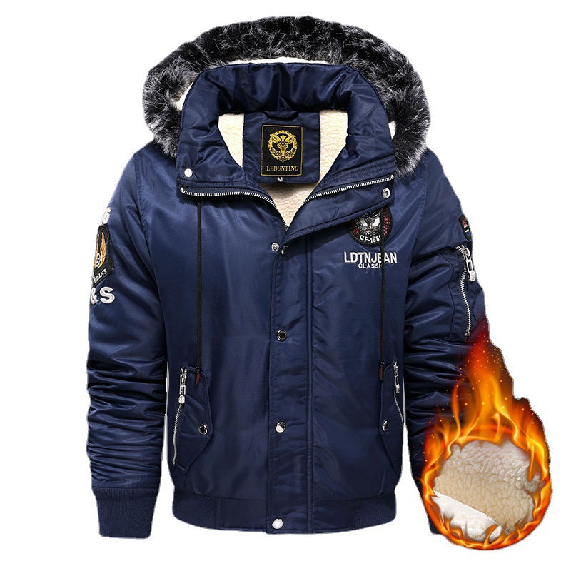 Herren nan gefütterte Winterparka mit Teddyfutter, Kunstfellkapuze und multiplen Reißverschlusstaschen Echo Archiv
