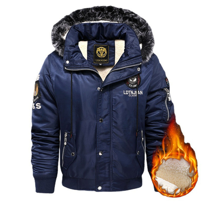 Herren nan gefütterte Winterparka mit Teddyfutter, Kunstfellkapuze und multiplen Reißverschlusstaschen Echo Archiv