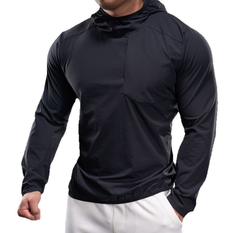 Herren Atmungsaktives Langarm-Shirt mit Kapuze Echoarchiv