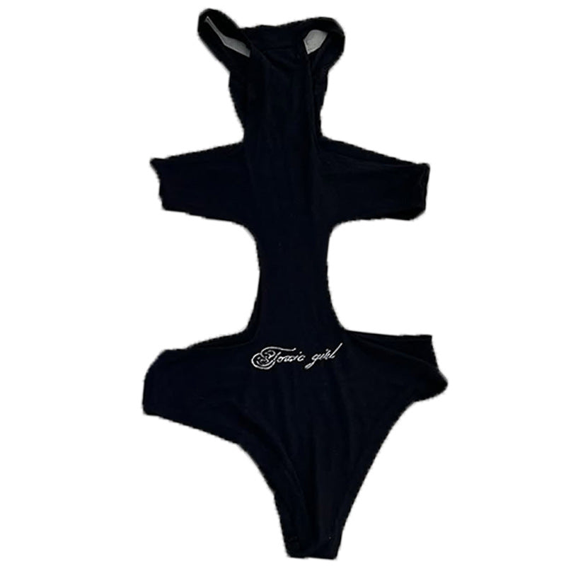 Damen Einteiler mit Kapuze und seitlichem Cut-Out Echo Archiv