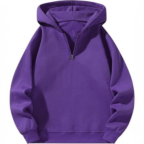 Herren sportlicher Kapuzenpullover mit halbem Reißverschluss Echoarchiv