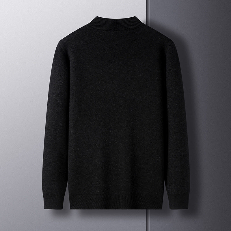 Herren Eleganter Strickpullover mit modernem Stehkragen Echoarchiv