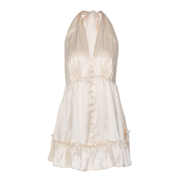 Damen Elegantes Top mit tiefem V-Ausschnitt und Rüschendetails Echo Archiv