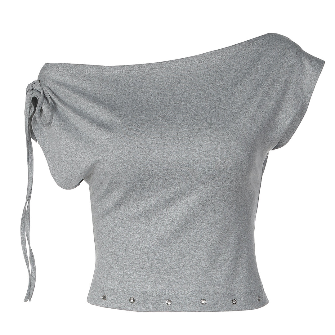 Damen trendiges Crop-Top mit schulterfreier Gestaltung Echo Archiv
