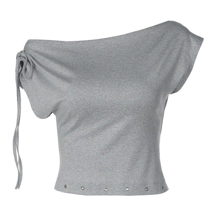 Damen trendiges Crop-Top mit schulterfreier Gestaltung Echo Archiv