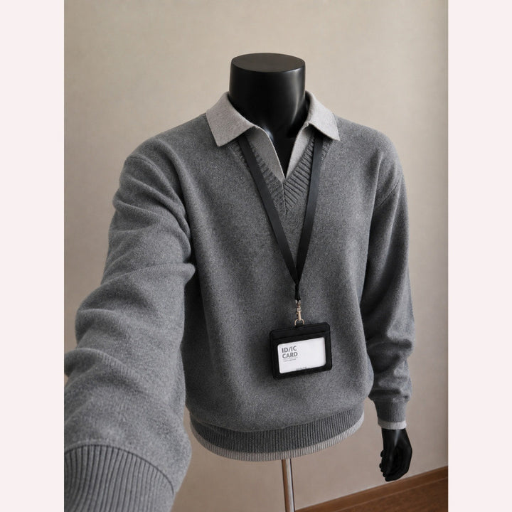 Herrenpullover mit V-Ausschnitt Echo Archive