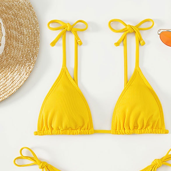 Damen Triangel-Bikini mit dekorativen Schnürdetails Echo Archiv