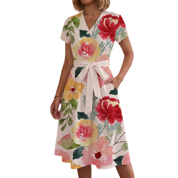 Damen Midi-Kleid mit floralem Design und bequemer Passform Echo Archiv