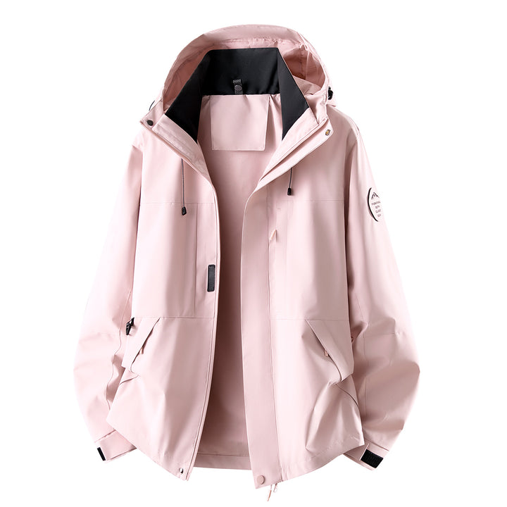 Herren Wasserabweisende Oversize-Outdoorjacke mit Kapuze, atmungsaktivem Softshell & Utility‑Taschen Echoarchiv