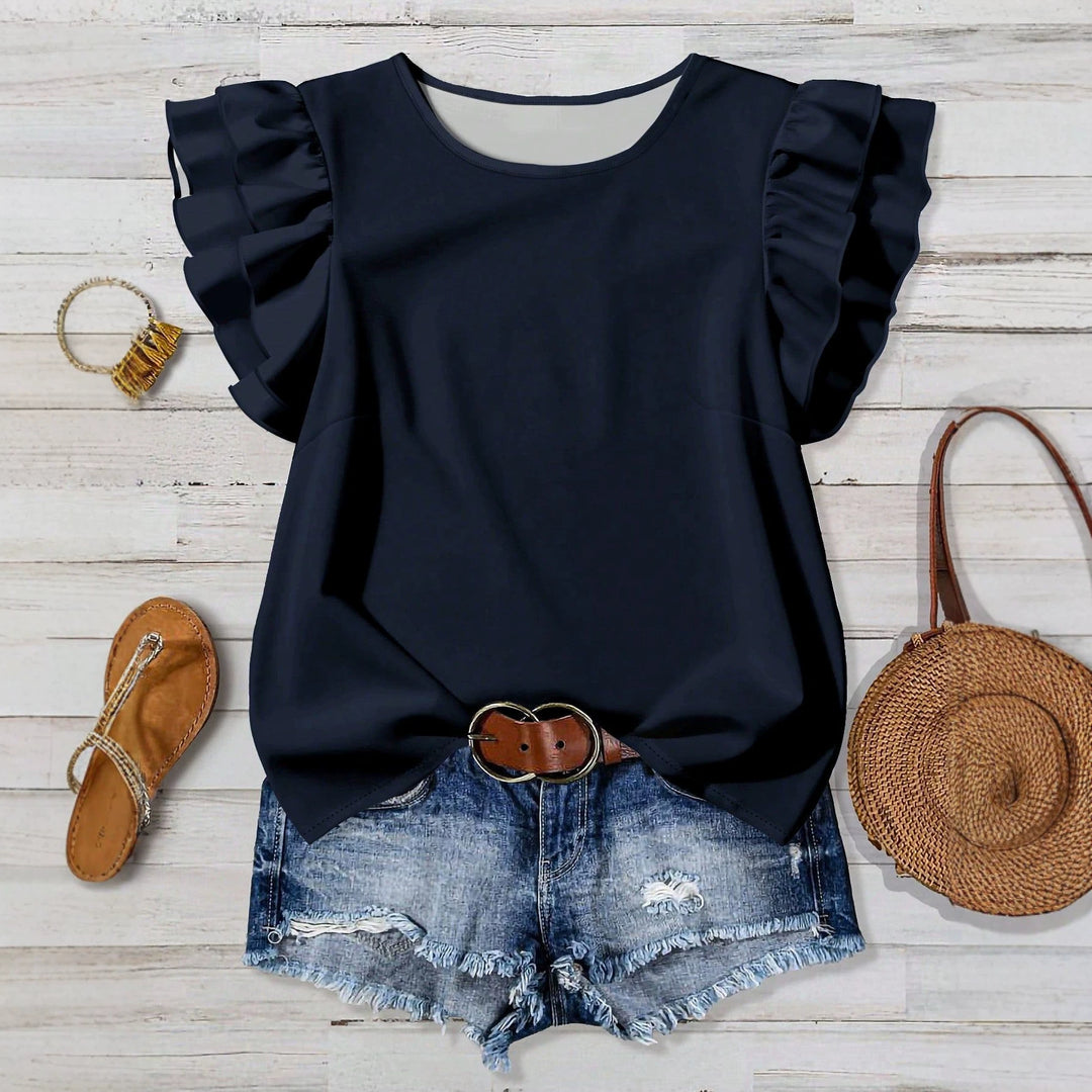 Damen Elegante Bluse mit Rüschendetails Echo Archiv