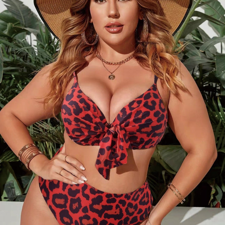 Damen Hochtailliertes Triangel-Bikini-Set mit Schleifen-Detail Echo Archiv